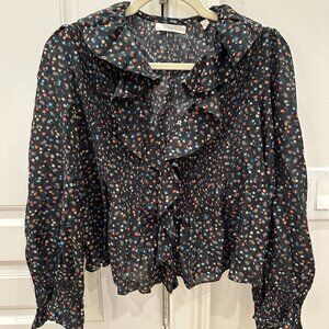 DOEN The Hardy Top in Black Floral